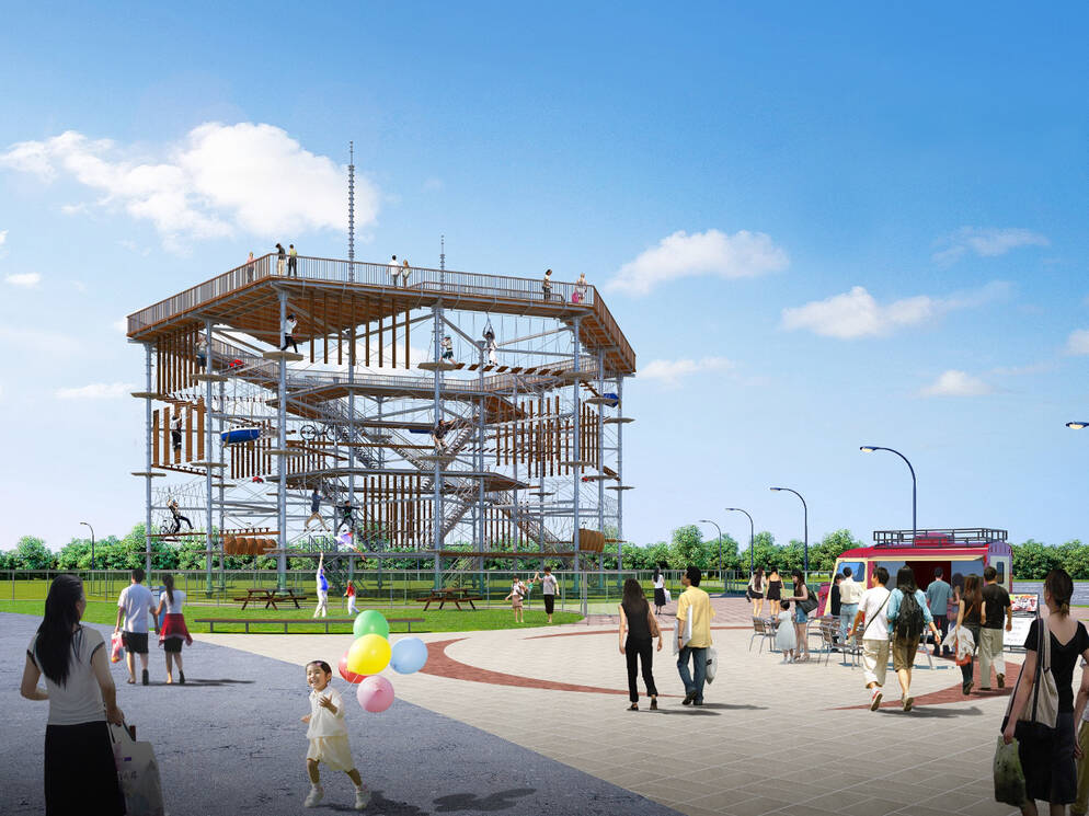 国内最大級＆92種類のアクティビティが楽しめる巨大アスレチックタワー